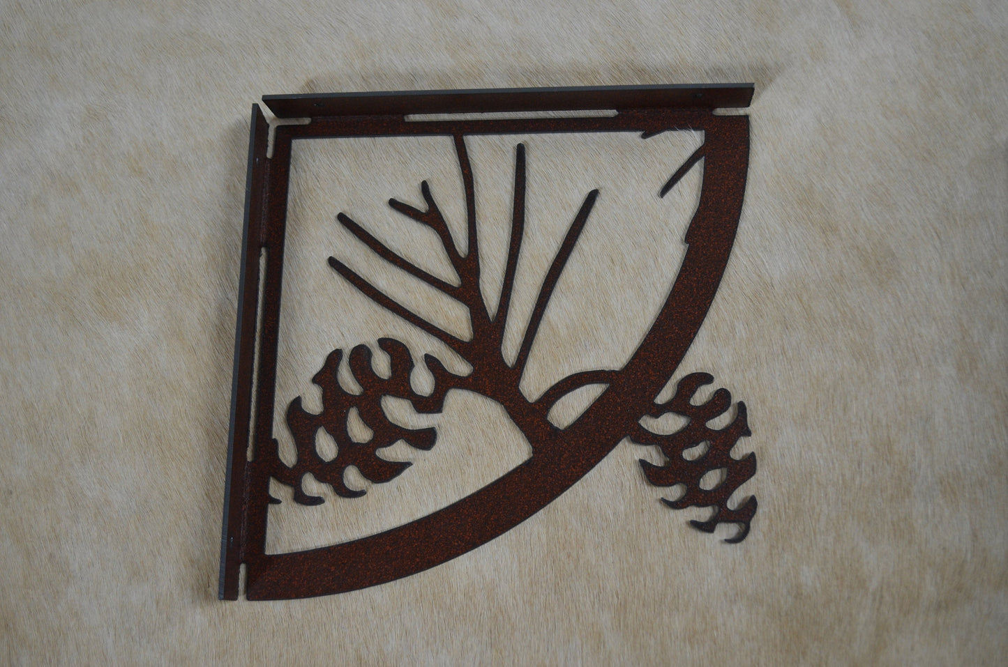 Pinecone Shelf Bracket Rustic Pinecone Decor Gift Lodge Accent Rustic Gift Pinecone Cornice Cabin Metal Pinecone Art Lakehouse Lodge Shelf