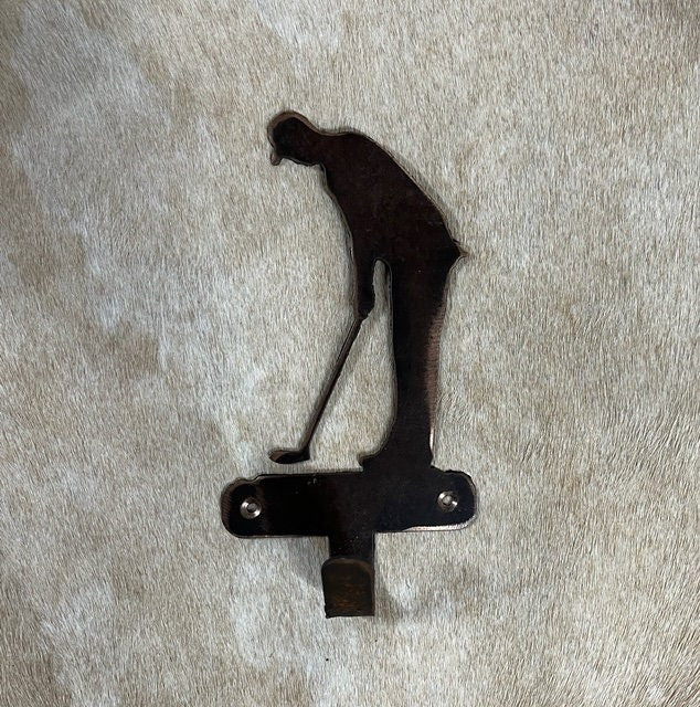 Hook Golf Putting Hook Wall Art Metal Golf Hook Back Pack Hook Coat Rack Golfer Towel Hook Gift Golf Nursery Laundry Hook Rustic Gift