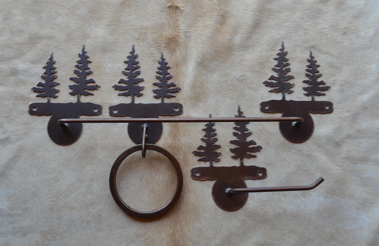 Towel Bar Set with Trees