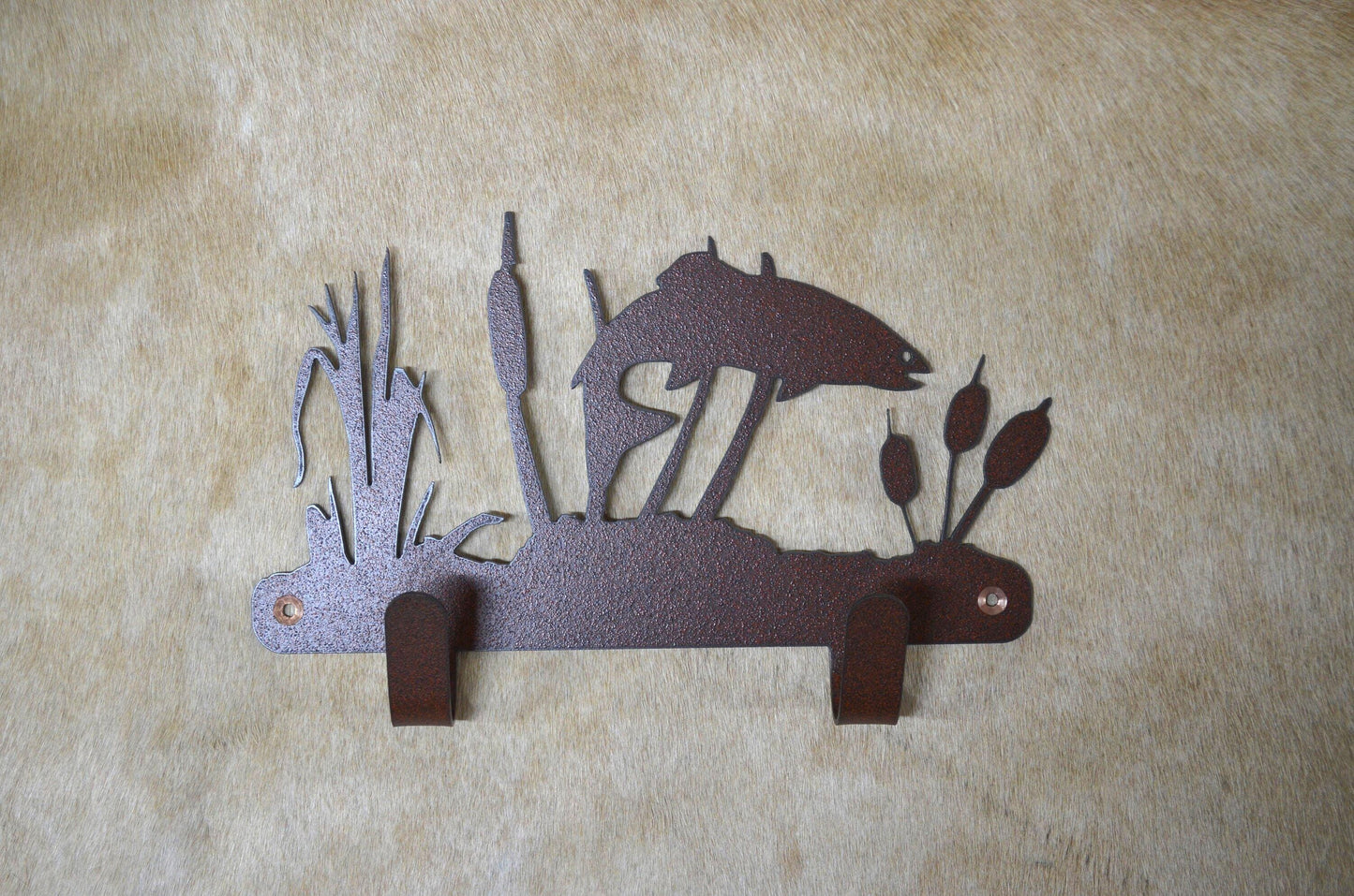 Hook Trout Robe Wall Hook Trout Wall Art Metal Fish Hook Back Pack Hook Coat Rack Fish Towel Hook Trout Gift Nursery Laundry Hook Rustic