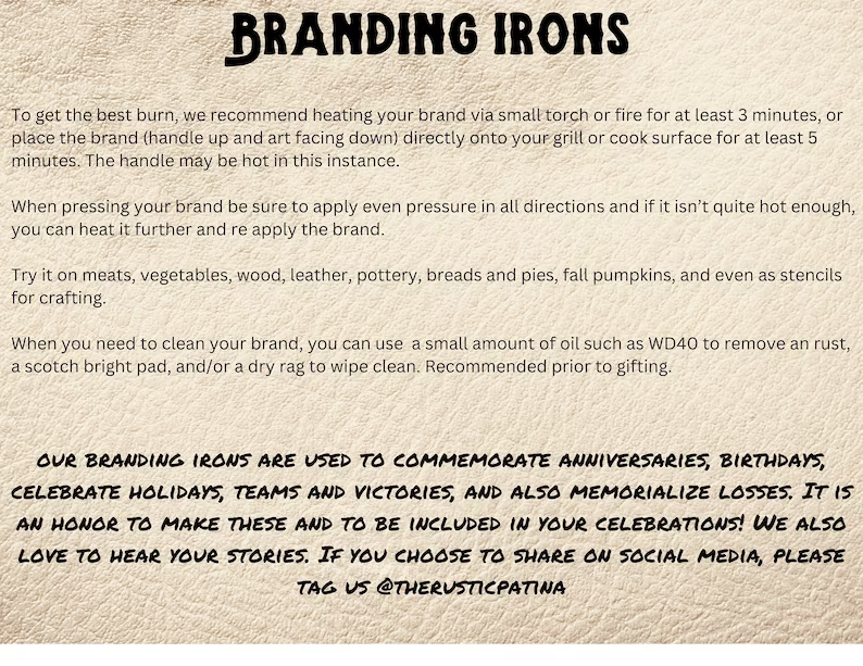 Steak Brands, 2" Alphabet Letters