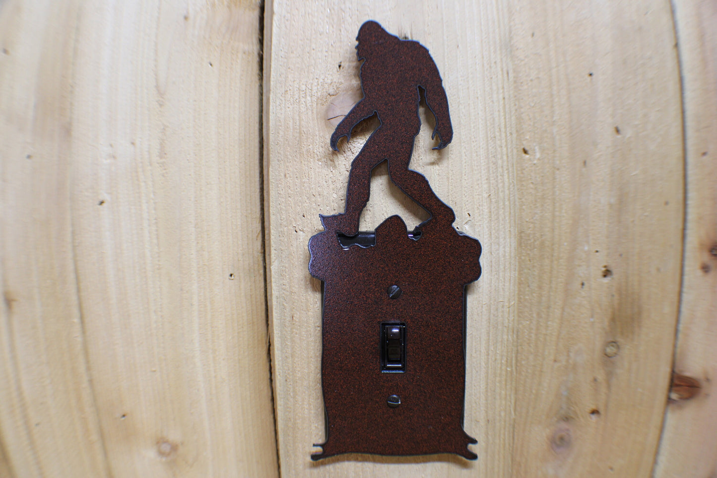 Bigfoot Switch Cover All Configurations Available. Plug Outlet Bigfoot Light Cover Plate. GFI Rocker Toggle Rustic Sasquatch Gift Bigfoot