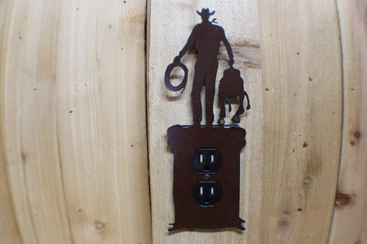 Cowboy with Saddle Switch Cover All Configurations Available. Rustic Western Plug Outlet Cowboy Cover Plate Western Decor Cowboy Gift