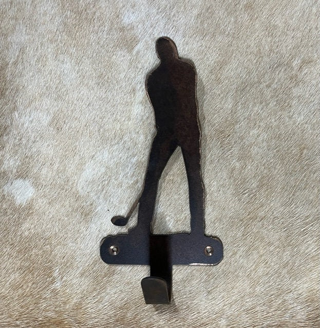 Hook Golf Tee Wall Hook Golfer Wall Art Metal Hook Golf Back Pack Hook Coat Rack Golf Towel Hook Gift Nursery Laundry Hook Rustic Golf Gift