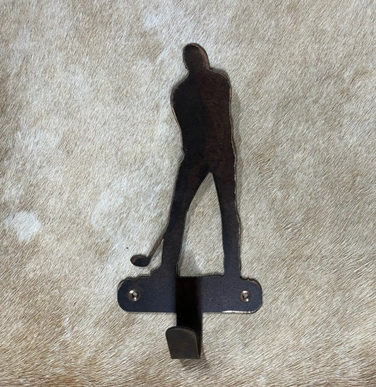Hook Golf Tee Wall Hook Golfer Wall Art Metal Hook Golf Back Pack Hook Coat Rack Golf Towel Hook Gift Nursery Laundry Hook Rustic Golf Gift