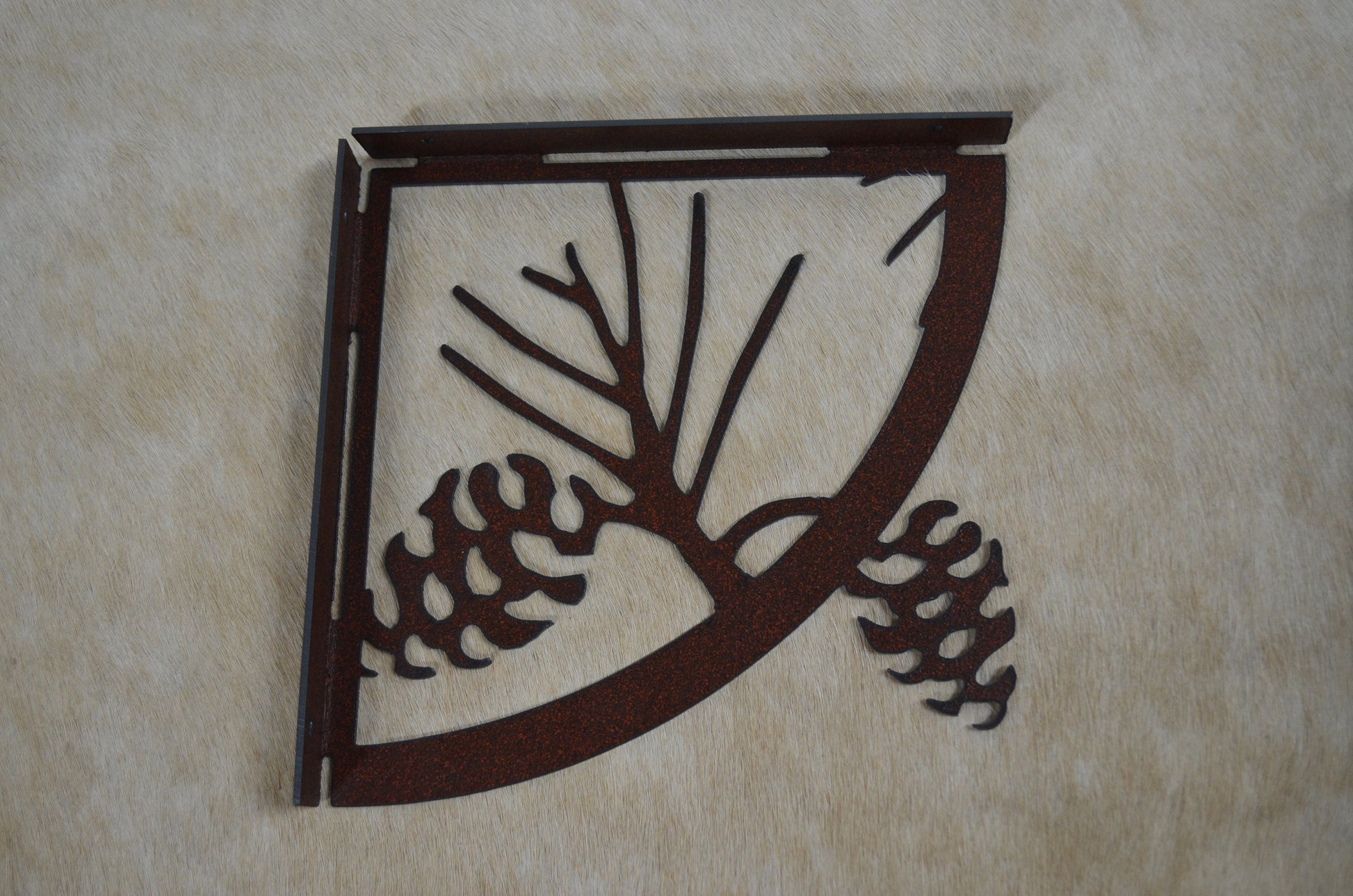 Pinecone Shelf Bracket Rustic Pinecone Decor Gift Lodge Accent Rustic Gift Pinecone Cornice Cabin Metal Pinecone Art Lakehouse Lodge Shelf