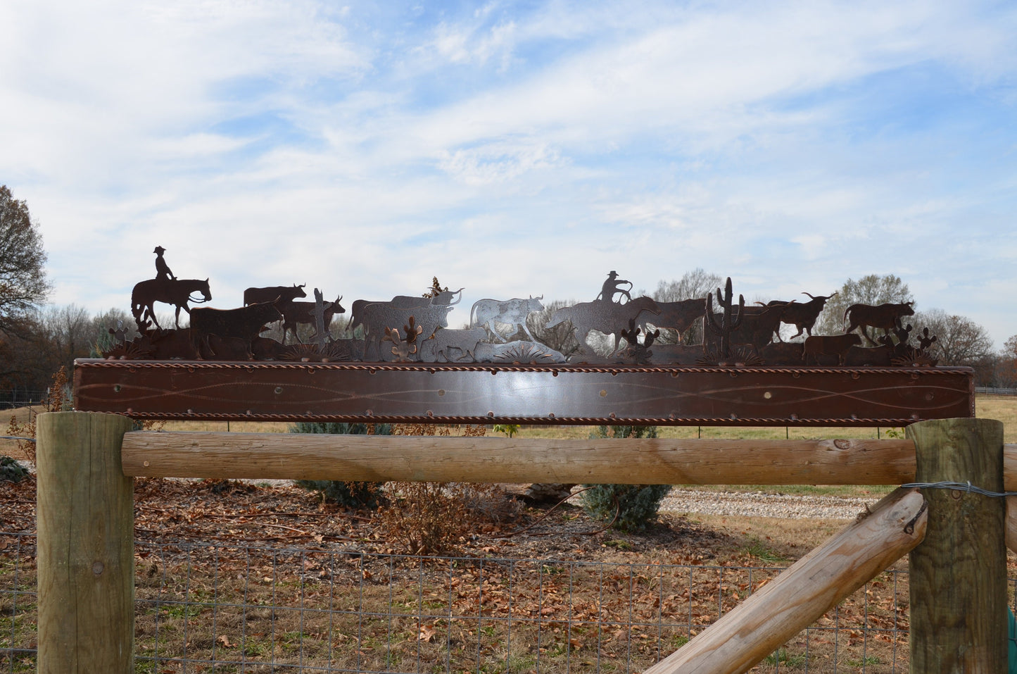 Cattle Drive Vanity Light Western Cowboy Light Rustic Western bathroom Light Evergreen or Cactus Handmade Rustic Bathroom Wall Mount Light