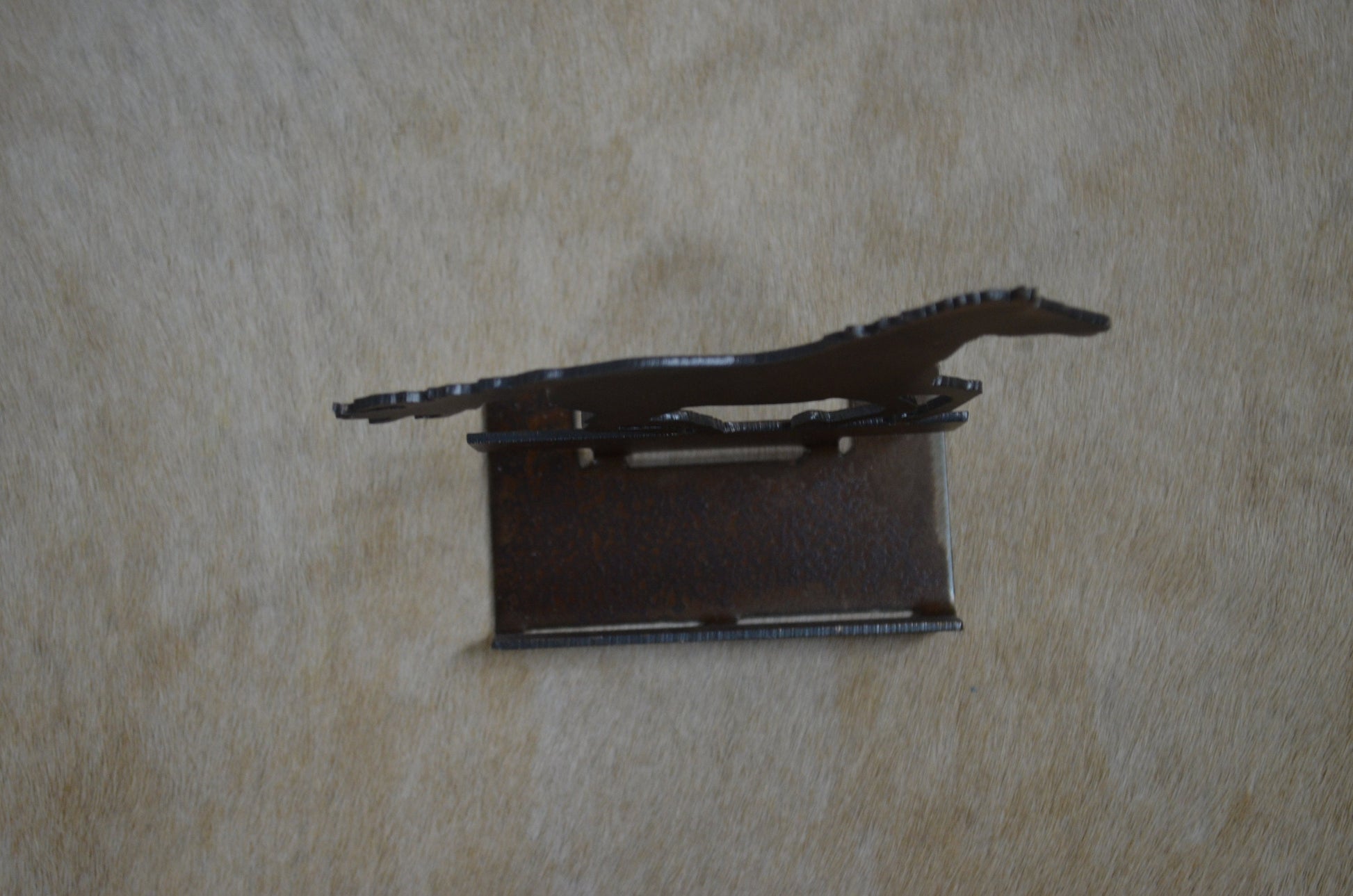 Running Horse Business Card Holder. Card Display. Rustic Metal Desk Accessory. Equestrian Gift. Western Ranch Reception Display.