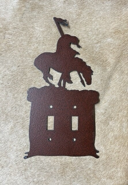 End of The Trail Switch Plate All Configurations Available. Plug Outlet GFI Rocker Toggle Light Switch wall plate cover.