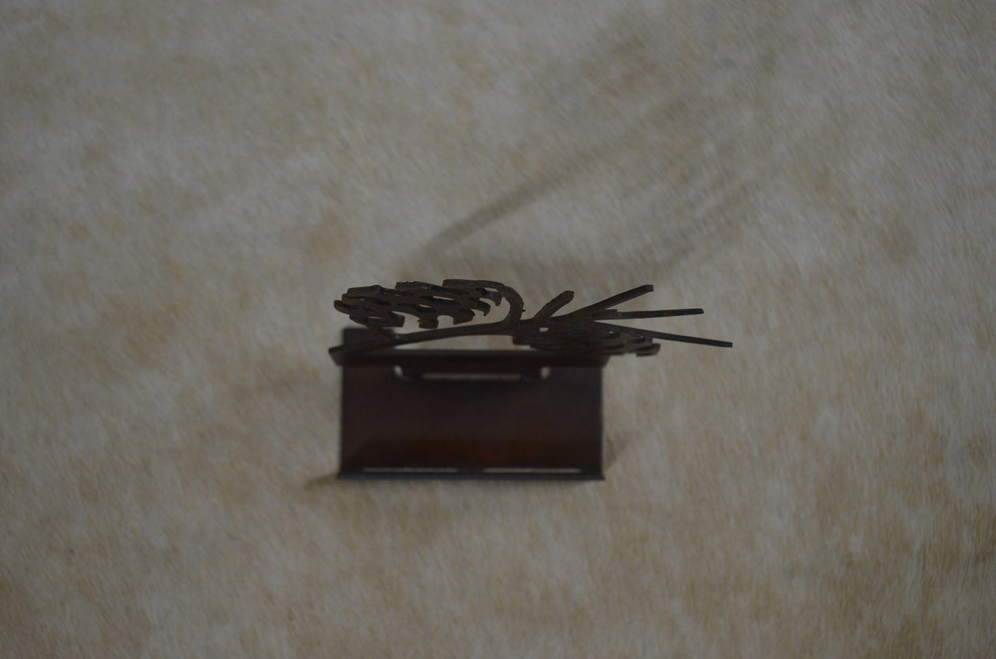 Pinecone Business Card Holder. Card Display. Rustic Metal Desk Accessory. Lodge Accent. Western Ranch Reception Display. Welcome Hospitality