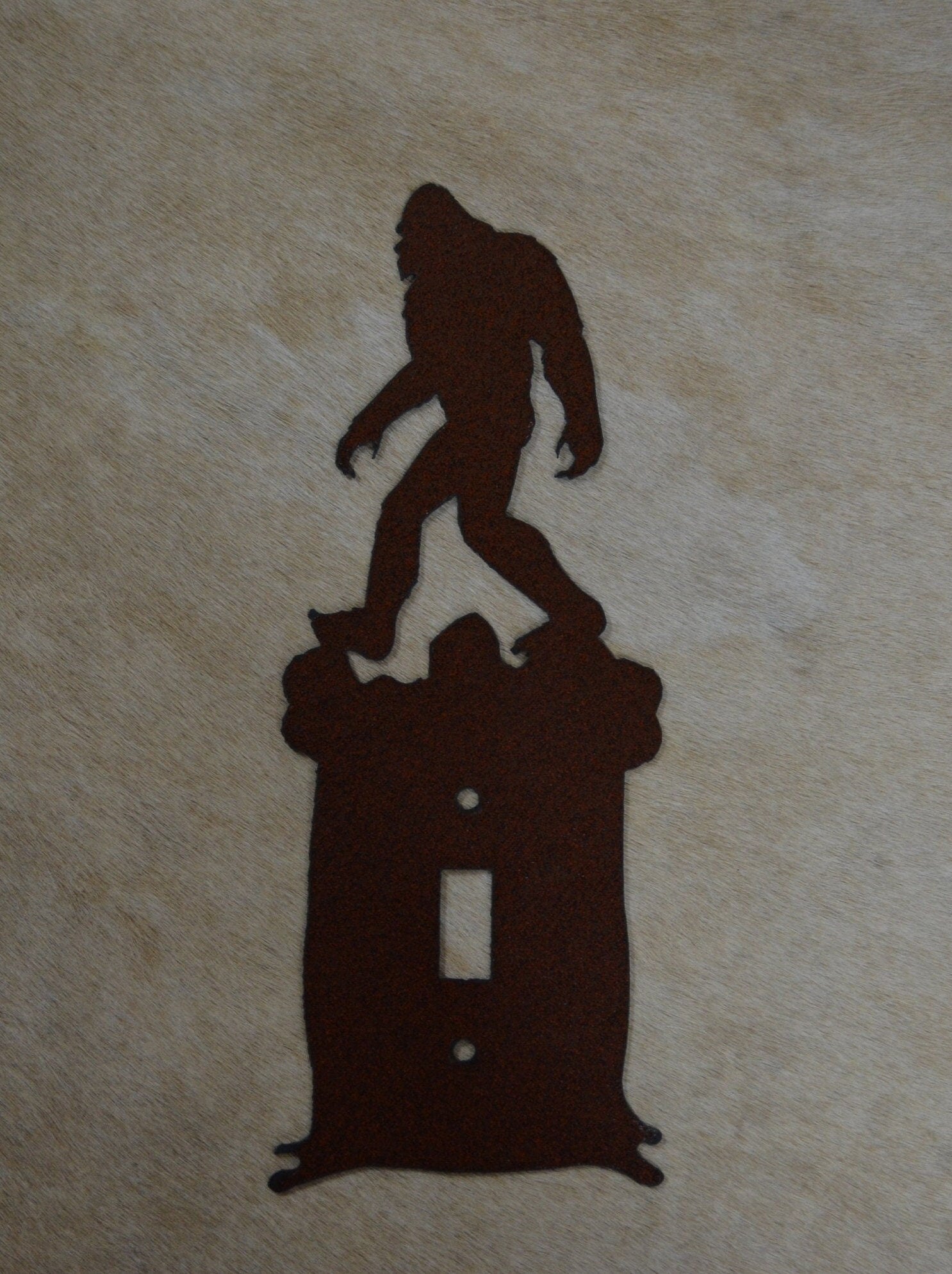 Bigfoot Switch Cover All Configurations Available. Plug Outlet Bigfoot Light Cover Plate. GFI Rocker Toggle Rustic Sasquatch Gift Bigfoot