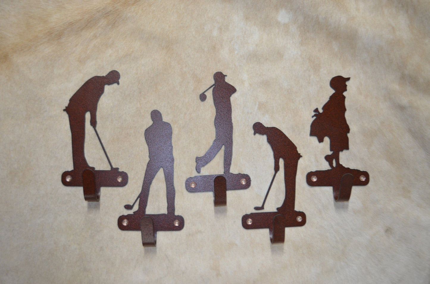 Golf Wall Hooks Set of 5 Golf Gift for Dad Golfer Gift Robe Hook Hat Hanger Entryway Hook Gift Fathers Day Christmas Stocking Stuffer Golf