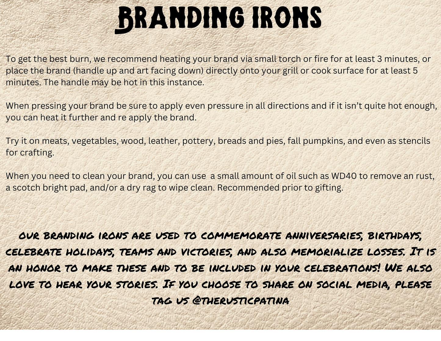 BUNDLE Set of Individual Branding Irons 2-3" wide. Handmade in the USA. Gift Set of separate steak brands A-Z, Numbers, Animals Grill Gift