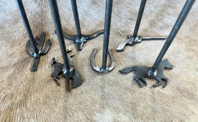 Bundle Western Branding Irons 2" Steak Brands Grill Gift Cowboy Gift for Him Brand IN STOCK Christmas Gift Stocking Stuffer Valentine Gift
