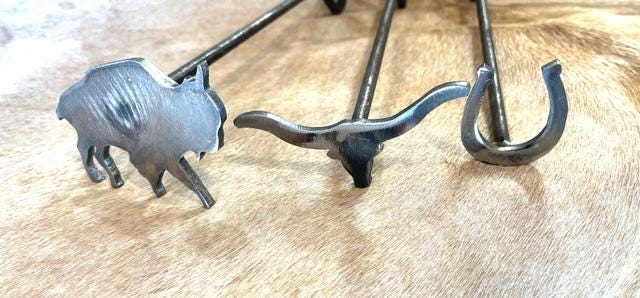 Bundle Western Branding Irons 2" Steak Brands Grill Gift Cowboy Gift for Him Brand IN STOCK Christmas Gift Stocking Stuffer Valentine Gift