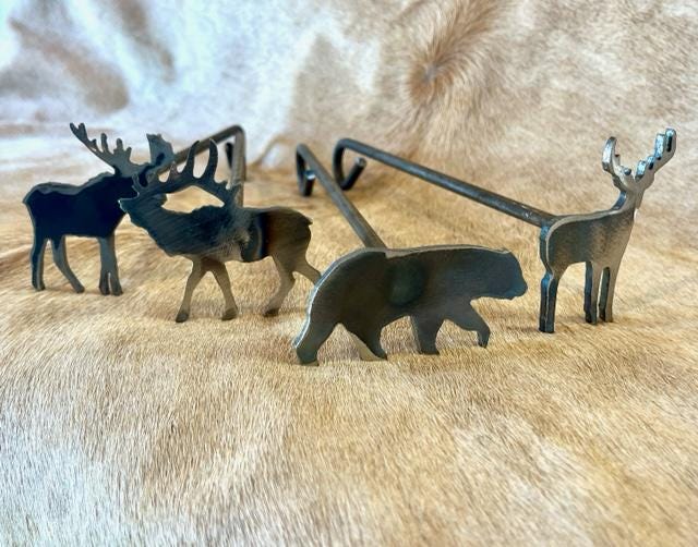 BUNDLE Rustic Steak Brands Lodge Branding Irons 2" Steak Brands Grill Gift Bear Deer Elk Moose Christmas Gift Stocking Stuffer