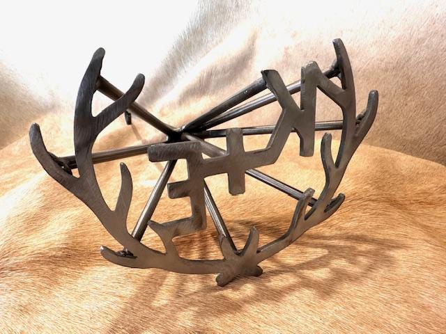 CUSTOM Branding Iron Antler Brand Unity Ceremony Wedding Anniversary Gift Personalized Antler Western Branding Iron 20 inch Handle