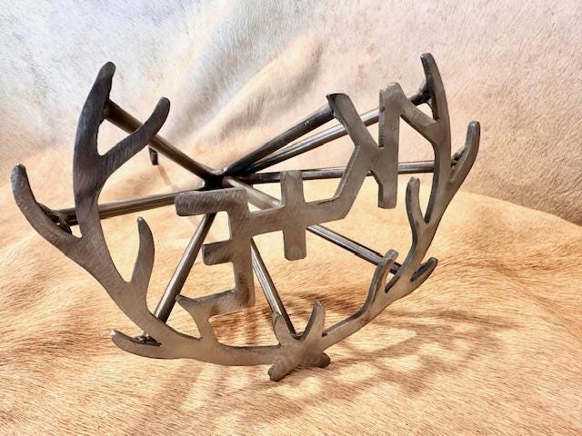 CUSTOM Branding Iron Antler Brand Unity Ceremony Wedding Anniversary Gift Personalized Antler Western Branding Iron 20 inch Handle