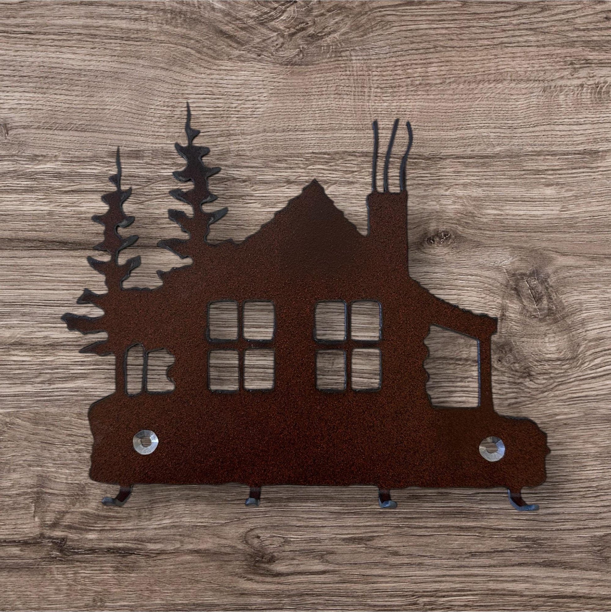 Key Hanger Cabin Key Hanger. Metal Wall Hook. Key Holder. Home Decor Gift. Rustic Lodge Accent. Gift Idea. Entry Way Organizer. Cozy Cabin