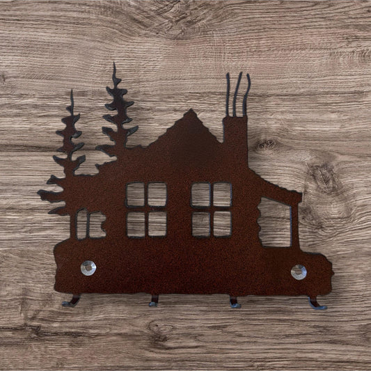 Key Hanger Cabin Key Hanger. Metal Wall Hook. Key Holder. Home Decor Gift. Rustic Lodge Accent. Gift Idea. Entry Way Organizer. Cozy Cabin