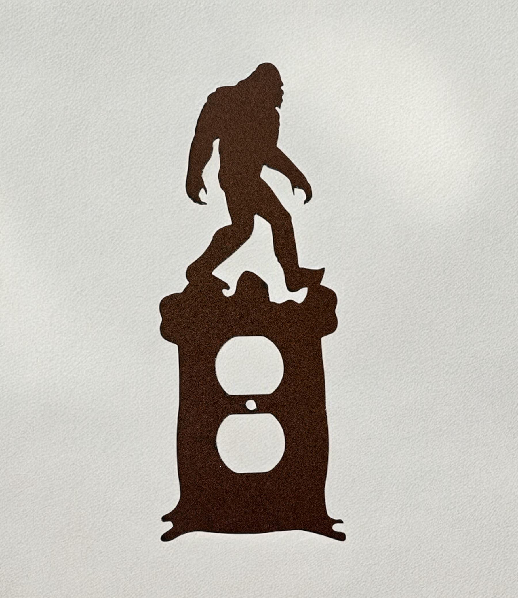 Bigfoot Switch Cover All Configurations Available. Plug Outlet Bigfoot Light Cover Plate. GFI Rocker Toggle Rustic Sasquatch Gift Bigfoot