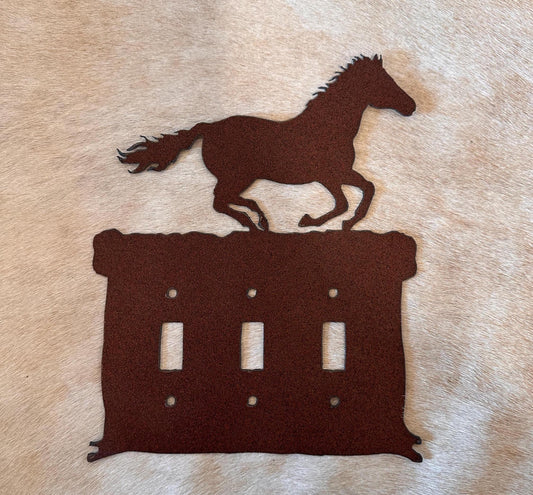 Running Horse Switch Cover All Configurations Available Horse Outlet Equestrian Gift Horse Cover Plate