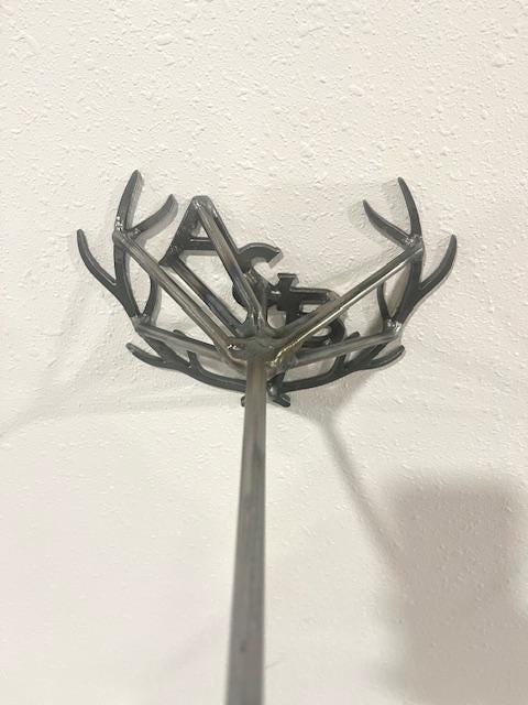 CUSTOM Branding Iron Antler Brand Unity Ceremony Wedding Anniversary Gift Personalized Antler Western Branding Iron 20 inch Handle
