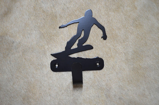 Hook Snowboard Robe Hook Wall Art Metal Snowboard Hook Back Pack Hook Coat Rack Mountain Towel Hook Gift Nursery Laundry Hook Rustic