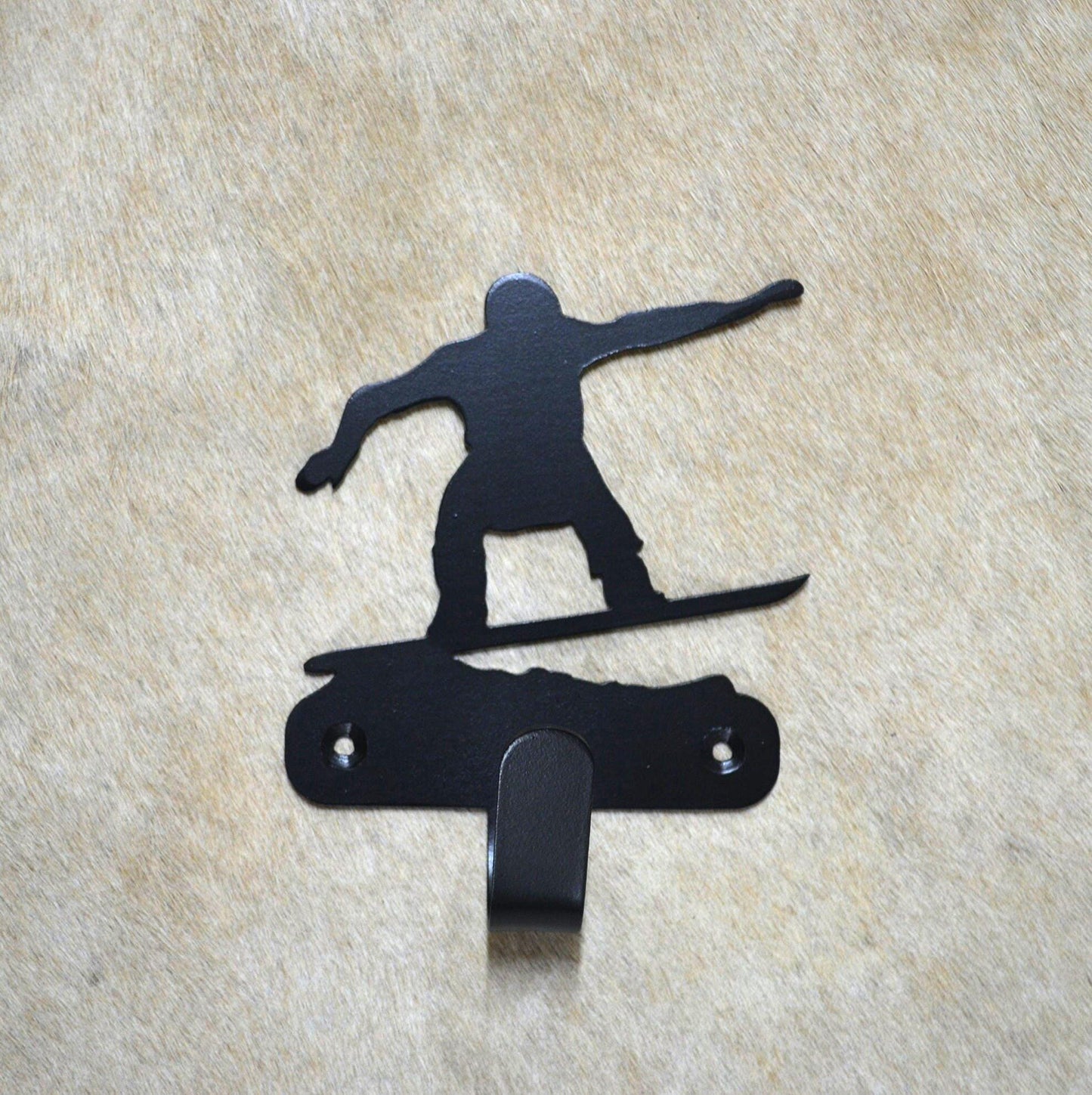 Hook Snowboard Wall Hook Art Metal Snowboard Hook Back Pack Hook Coat Rack Mountain Lodge Hook Gift Nursery Laundry Hook Rustic Snowboard