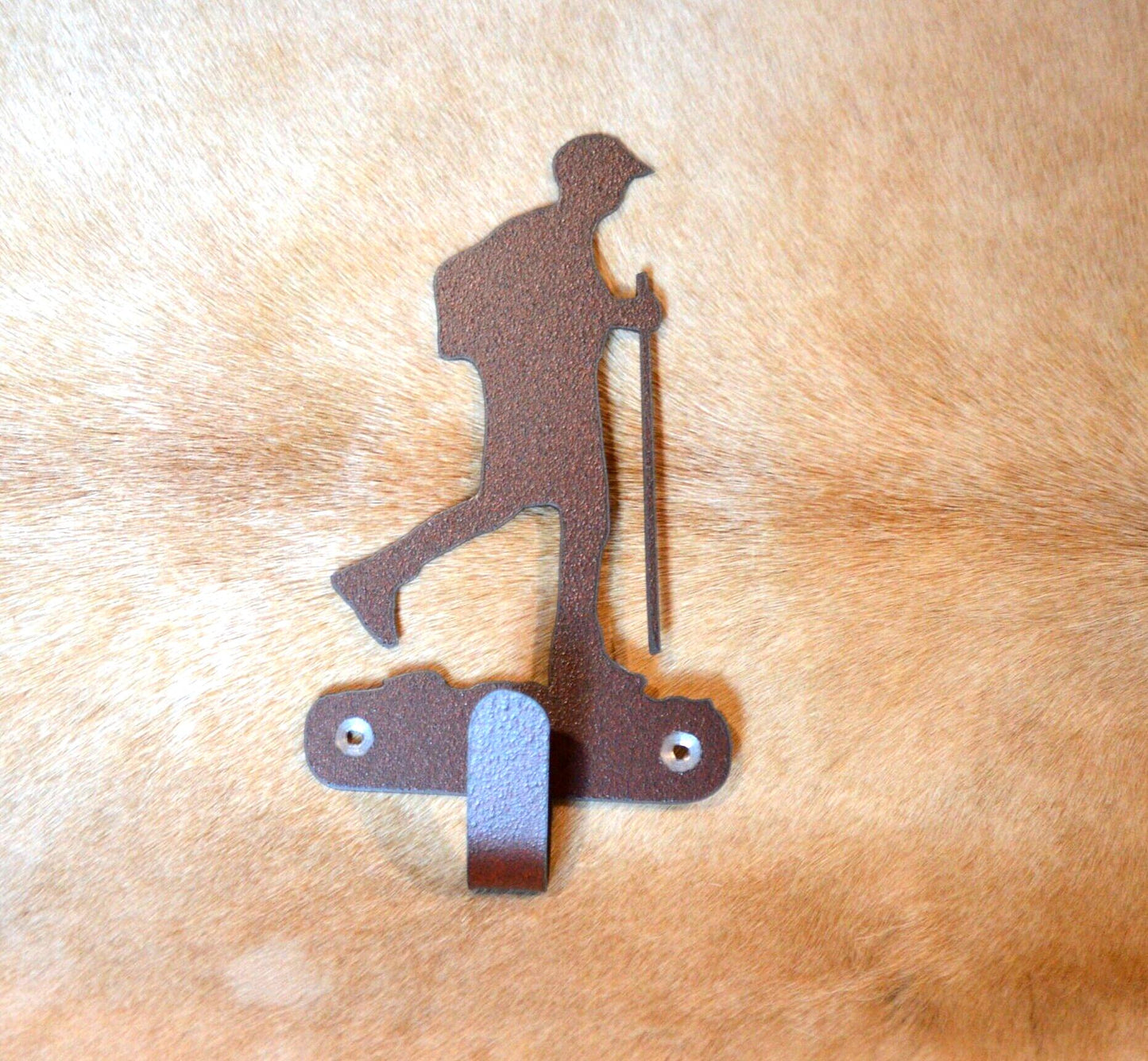 Hiker Wall Hook Gift Metal Wall Art Hiking Hook Back Pack Hook Coat Rack Bicycle Towel Hook Gift Nursery Laundry Hook Rustic Gift