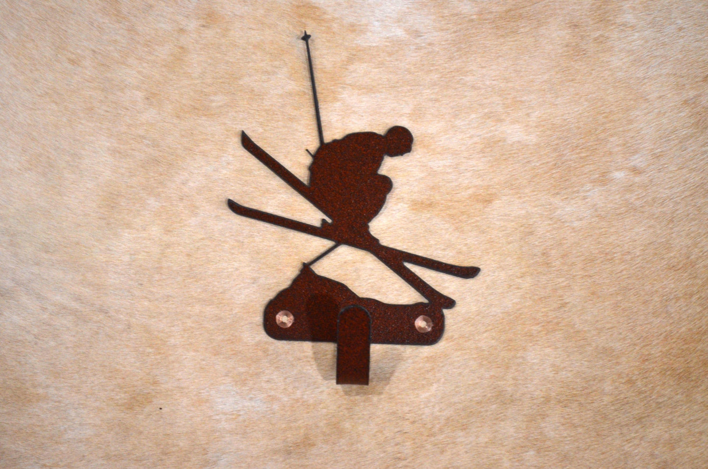 Hook Ski Jump Wall Art Metal Hook Back Pack Coat Rack Ski Hook Towel Hook Gift Nursery Laundry Hook Rustic Mountain Hook Cabin Lodge Hook