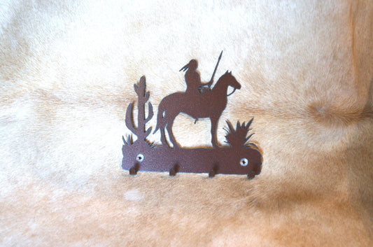 Southwest Key Hooks Desert Decor Indian Metal Wall Hook Native American Key Holder Gift Entry Way Organizer Key Hanger Gift