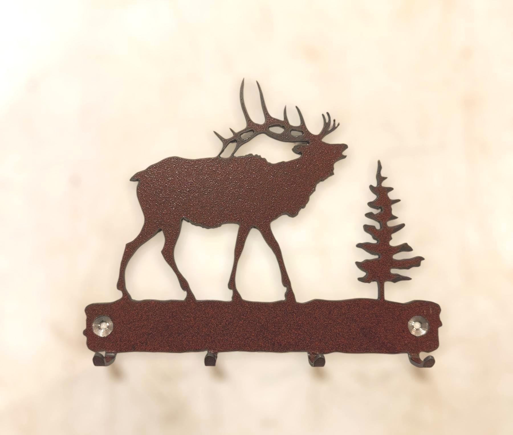 Key Hanger Elk Key Hanger Metal Wall Hook Elk Key Holder Elk Home Decor Gift Rustic Lodge Accent Elk Gift Idea Entry Way Key Organizer.