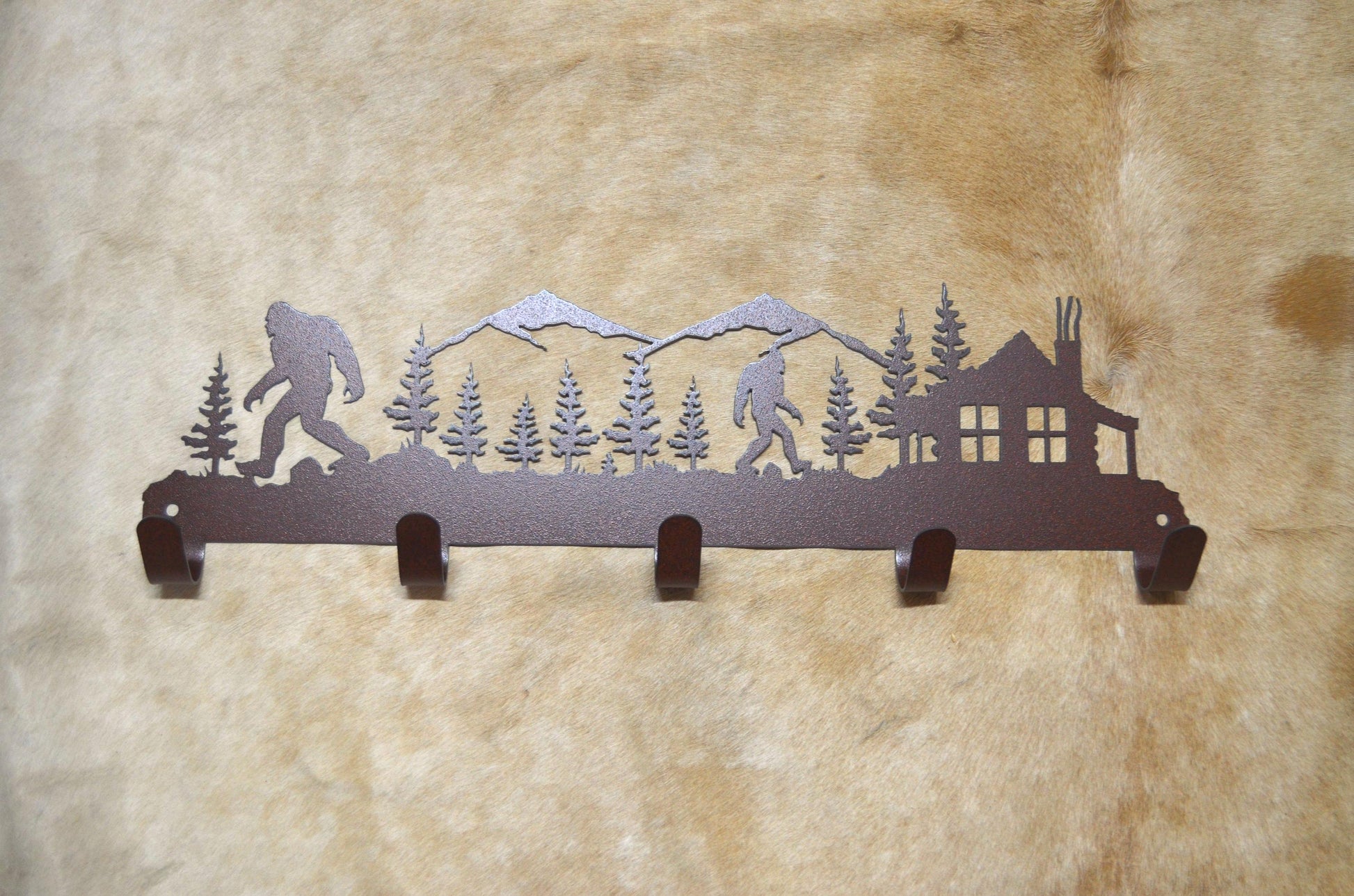 Bigfoot Hooks Rustic Lodge Bigfoot Wall Hook Entryway Coat Hat Rack Sasquatch Towel Hook Robe Hook Gift Bigfoot Decor Gift