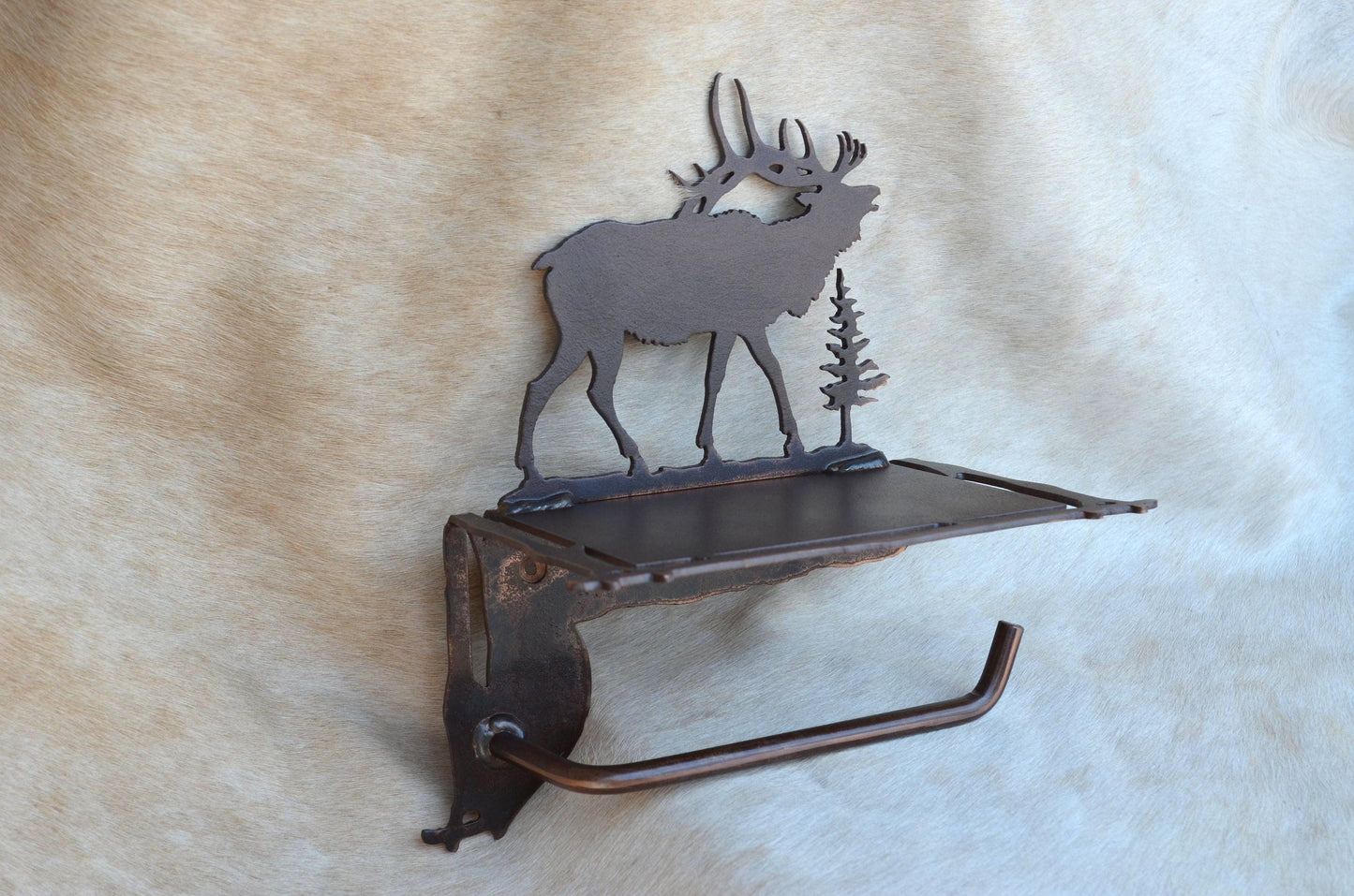 TP Holder With Shelf In Any of Our Styles Bear Elk Tree Duck Moose Toilet Paper Holder Shelf for Phone Rustic Bath Decor Gift