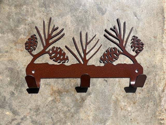 Rustic Wall Hooks Pinecone Robe Hooks Rustic Pinecone Metal Wall Mounted Hooks Towel Robe Hanger Entryway Laundry Hooks Pinecone Gift