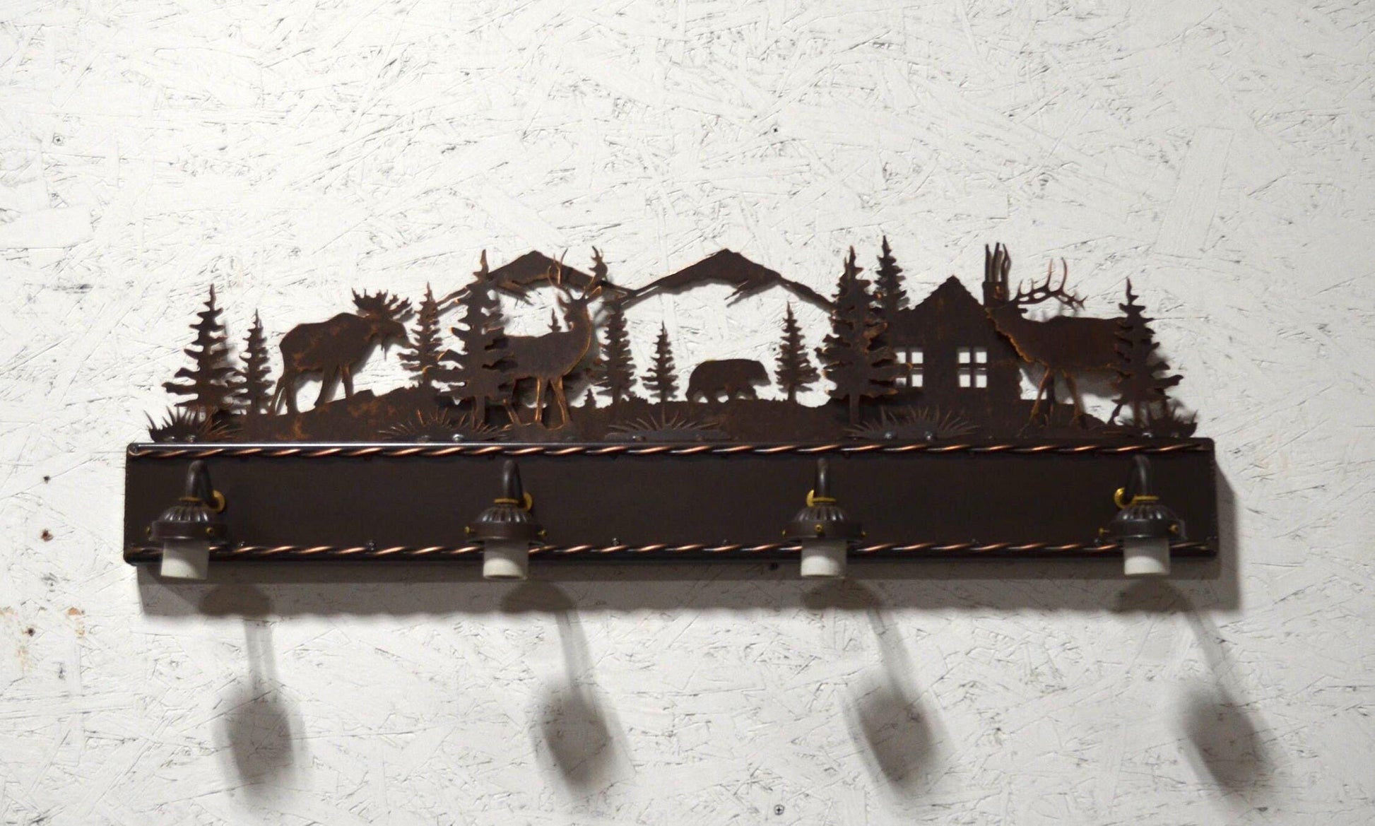 Bathroom Light Moose Elk Bear Deer Light Mountain Lodge Light Rustic Cozy Bath Light Vanity Light Free Shipping Lakehouse Bath Light