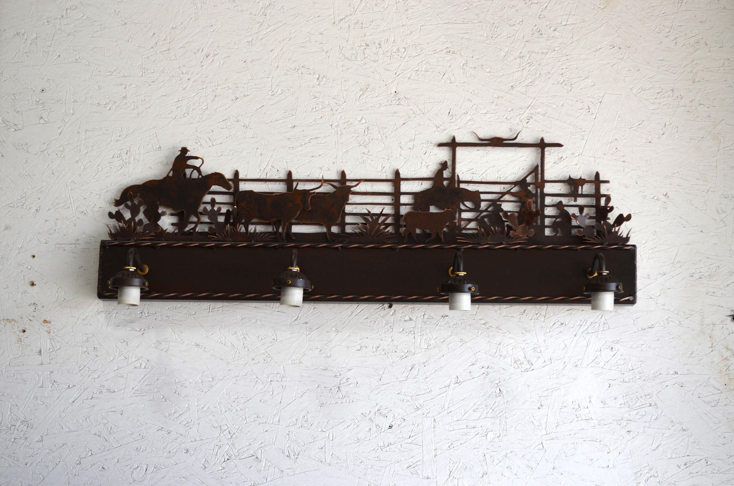 Vanity Lights Corral Western Light Cowboy Bathroom Light Western Ranch Light Farm Rustic Bath Light Cattle Decor