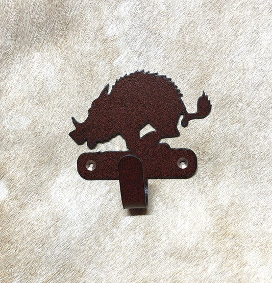 Razorback Hook Wall Art Metal Razorback Hook Back Pack Hook Coat Rack Arkansas Towel Hook Gift Nursery Laundry Hook Rustic Razorback