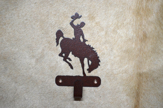 Bucking Bronco Wall Hook Cowboy Wall Art Metal Horse Hook Back Pack Hook Coat Rack Cowboy Towel Hook Gift Nursery Laundry Hook Rustic Cowboy