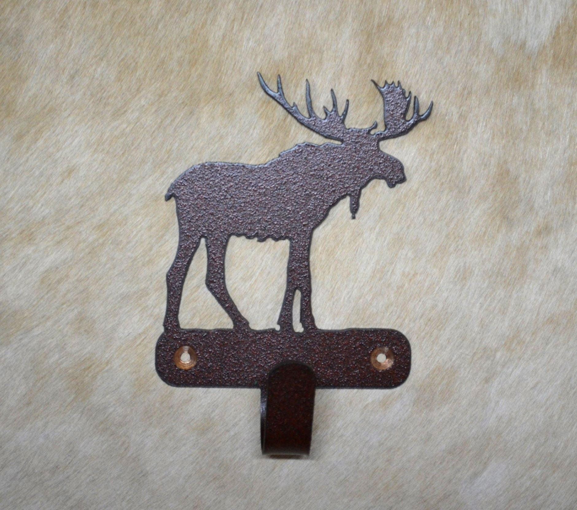 Hook Moose Wall Hook Art Metal Moose Hook Back Pack Hook Coat Rack Moose Towel Hook Gift Mountain Lodge Nursery Moose Laundry Hook Rustic