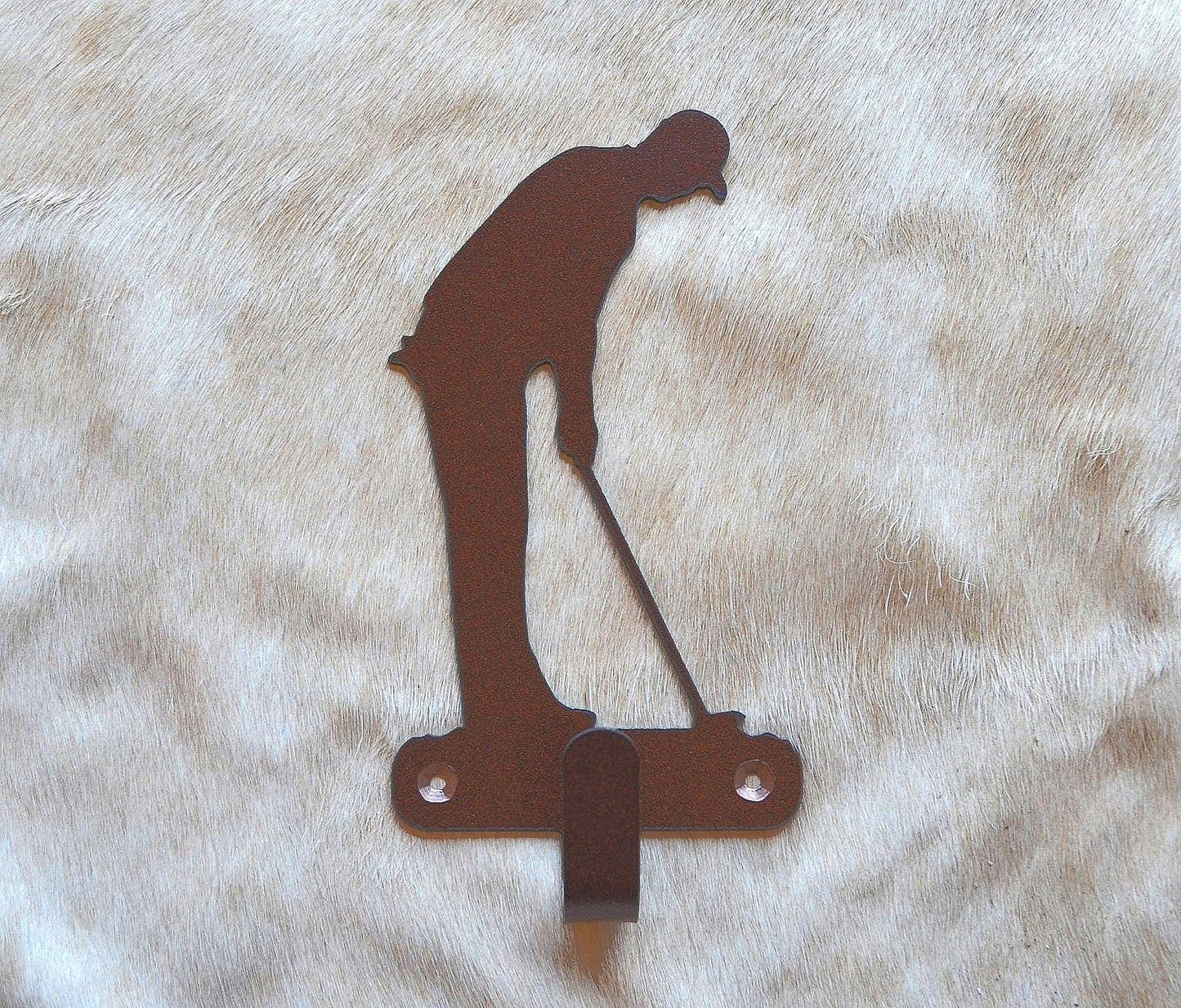 Hook Golfer Wall Art Metal Golf Hook Back Pack Golf Hook Coat Rack Golfer Towel Hook Gift Nursery Golf Laundry Hook Rustic Golf Gift