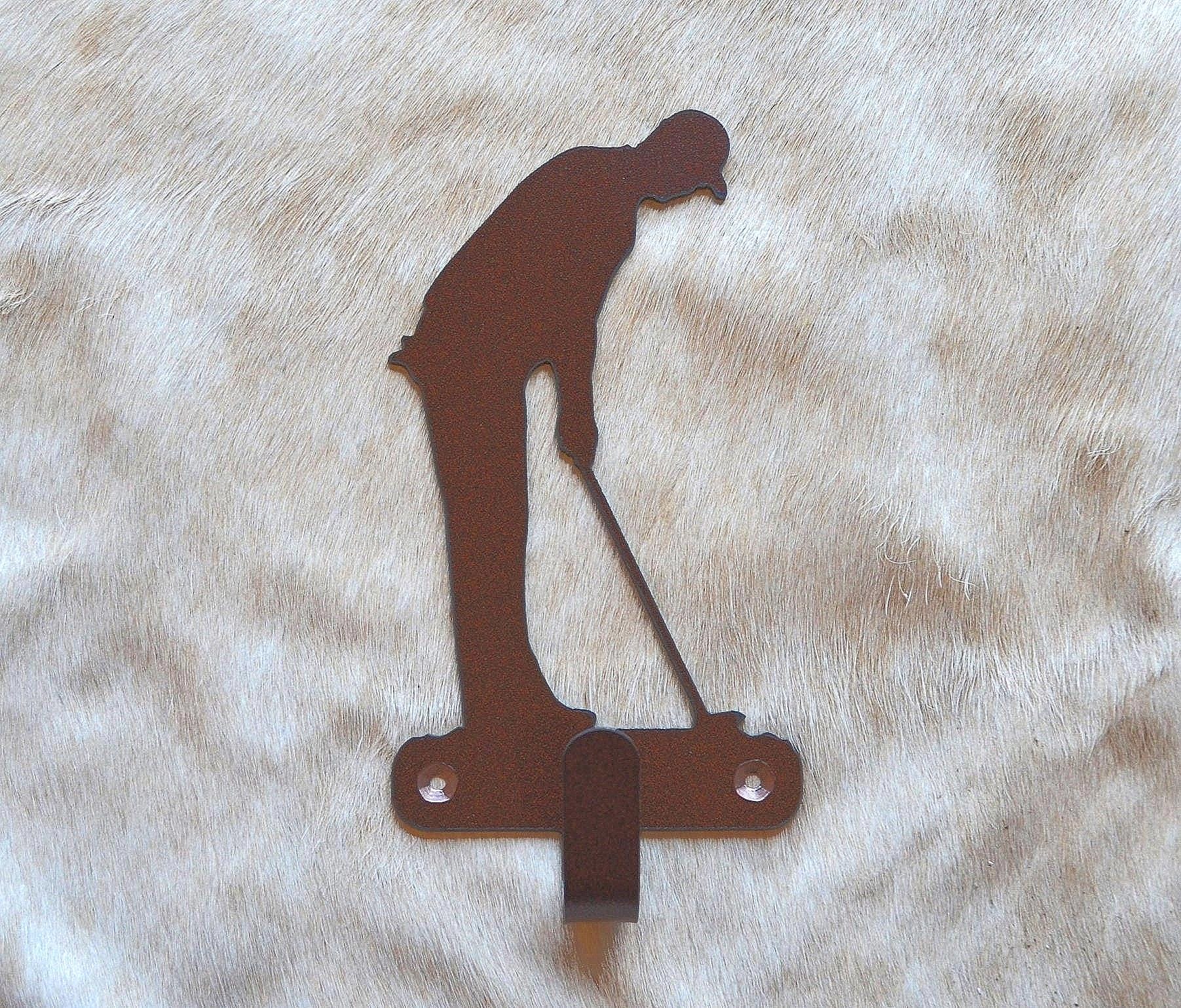 Hook Golfer Wall Art Metal Golf Hook Back Pack Golf Hook Coat Rack Golfer Towel Hook Gift Nursery Golf Laundry Hook Rustic Golf Gift