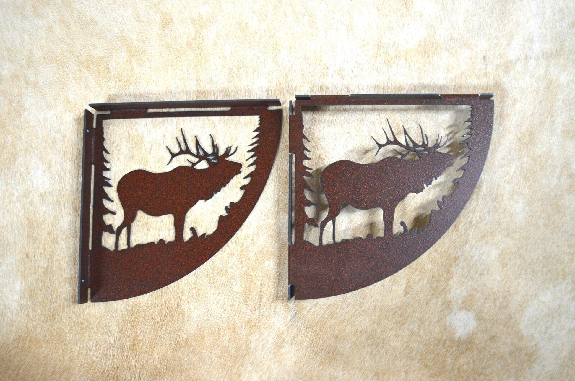 Elk Shelf Brackets Metal Elk Decor Rustic Lodge Gift Elk Hunters Gift Rustic Nursery Shelf Den Decor Metal Elk Art Rustic Elk Cornice