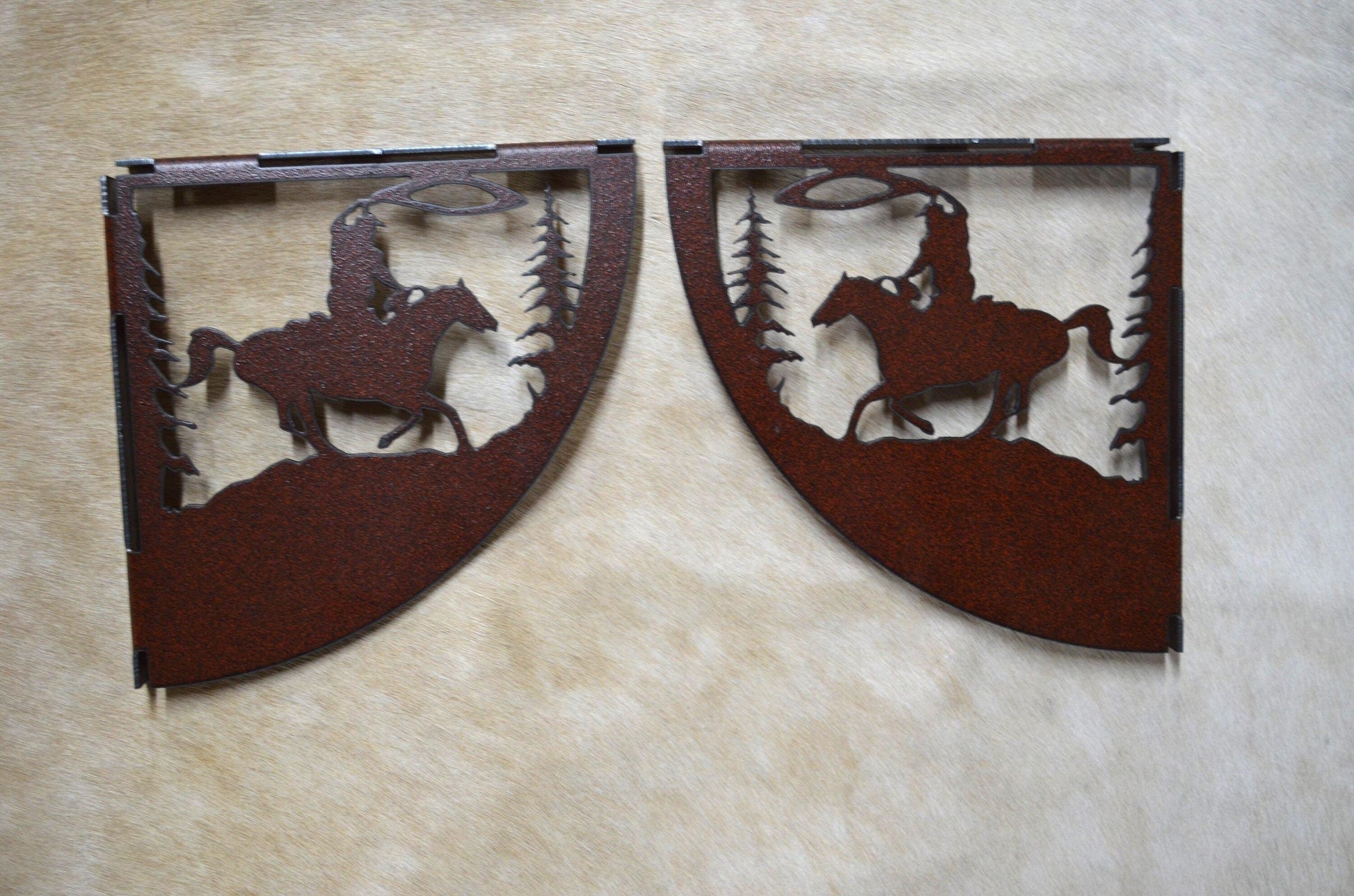 Roper Shelf Brackets Cowboy Metal Art Rodeo Decor Western Gift Nursery Den Cornice Art Cowboy Shelf Decor Ranch Metal Cornice Cowboy Gift