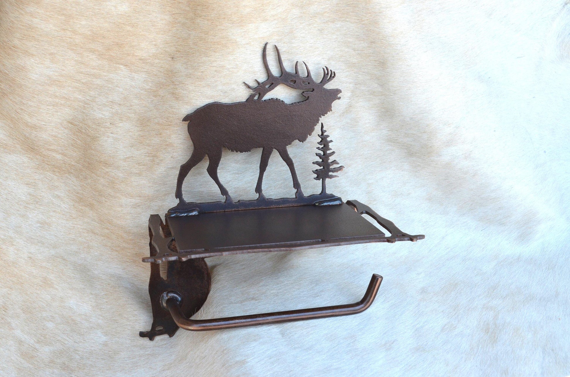 Rustic TP Holder With Shelf Catfish Rustic bathroom fisherman Gift Toilet Paper Holder Shelf for Phone Rustic Decor Gift Handmade