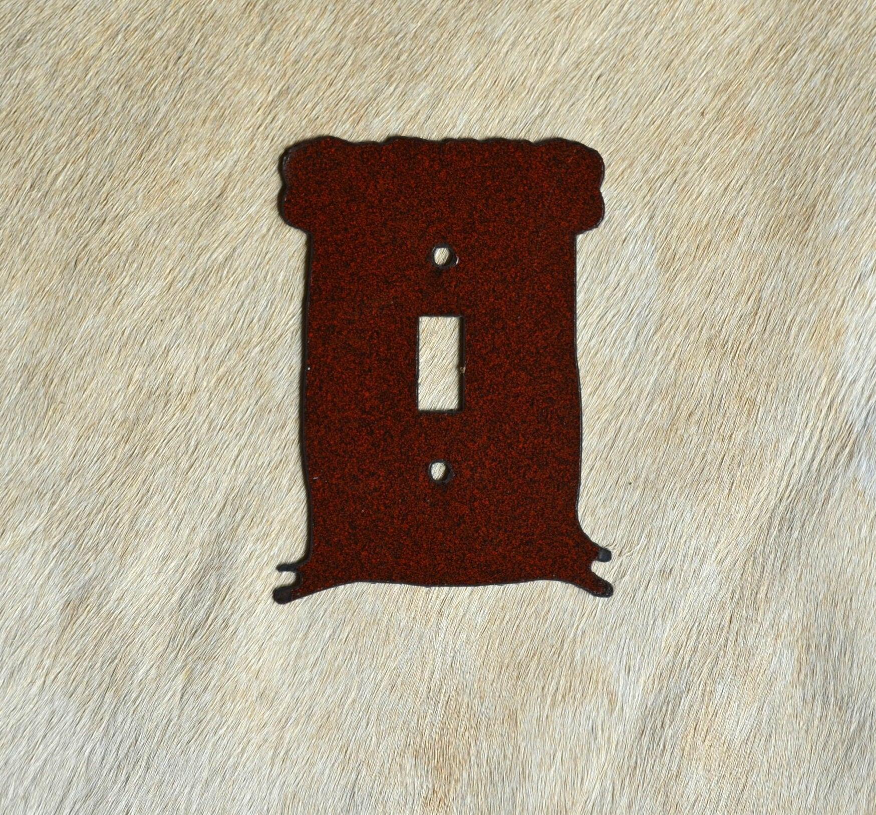 Plain Switch Cover All Configurations Available. Rustic Cabin Accent. GFI Rocker Toggle Plug Outlet Metal Light Switch Cover Plate.