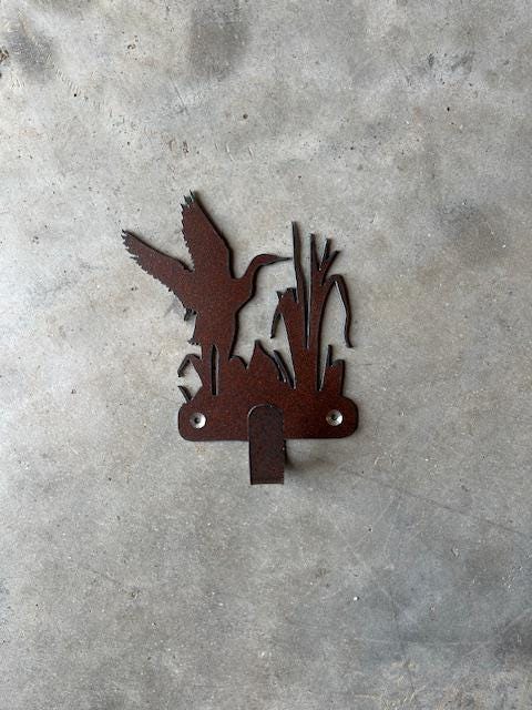 Duck Wall Hook Wall Art Metal Duck Hook Back Pack Loon Hook Coat Rack Duck Hunter Towel Hook Gift Nursery Laundry Hook Rustic Fowl Gift