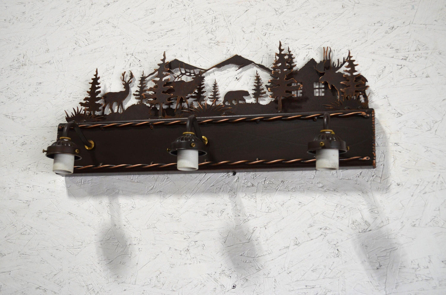Bathroom Light Moose Elk Bear Deer Light Mountain Lodge Light Rustic Cozy Bath Light Vanity Light Free Shipping Lakehouse Bath Light