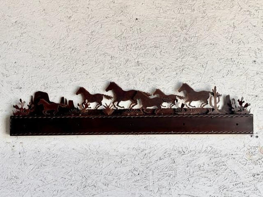 Vanity Light: Horse Desert Southwestern Ranch Lights Western Bathroom Lighting Running Horse Cactus Handmade Lighting